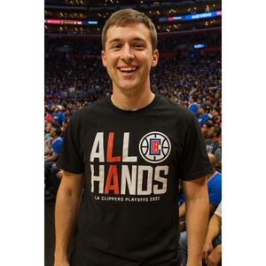 Gildan LA Clippers All Hands Playoffs 2023 NBA‎ T-Shirt Black XL